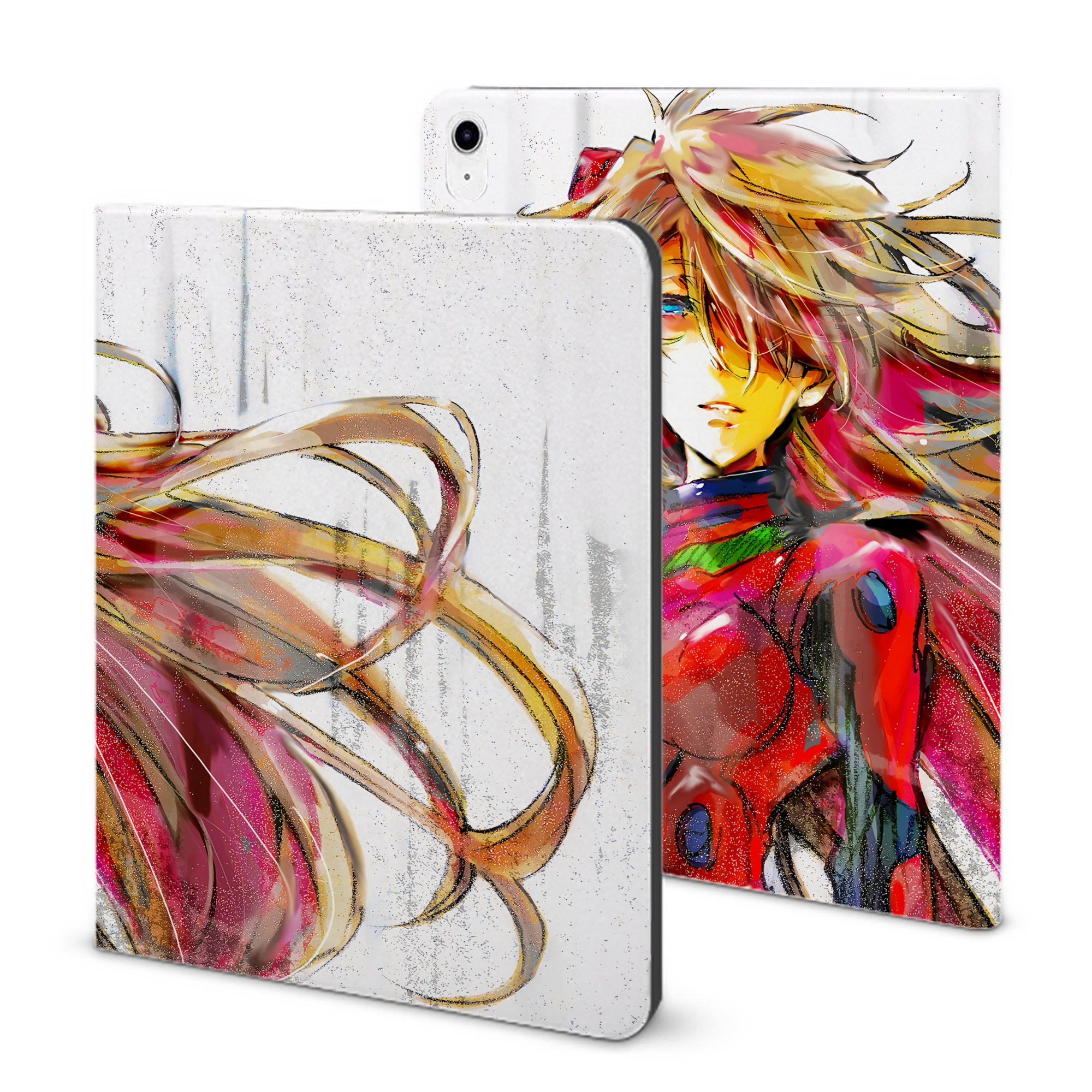 （画像用） EVA 新世紀エヴァンゲリオン IPad ケース ブック型 PUレザー TPU 耐衝撃 軽量 薄型 ペン収納なし 全面保護 IPad 各モデル対応